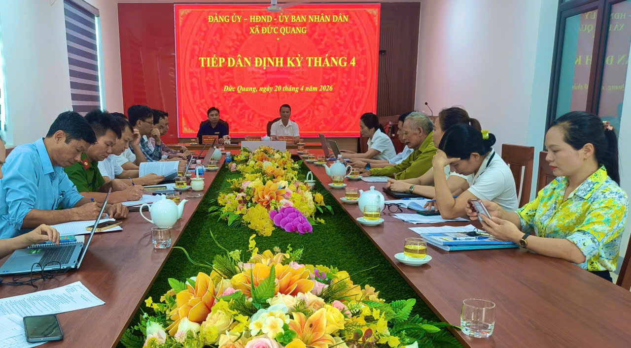 Lãnh đạo xã Đức Quang: Lắng nghe để giải quyết kịp thời những kiến nghị, phản ánh của người dân trên các lĩnh vực.