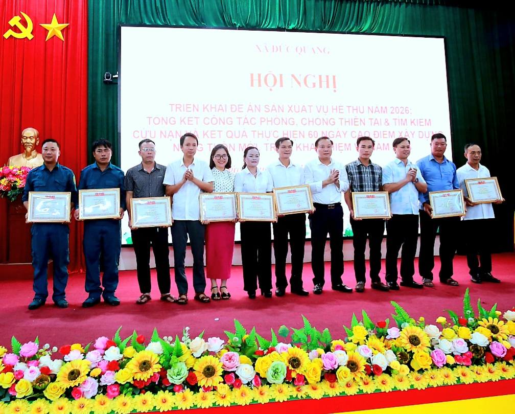 Đức Quang chủ động sản xuất hè thu - Phòng chống thiên tai - Xây dựng NTM bền vững.