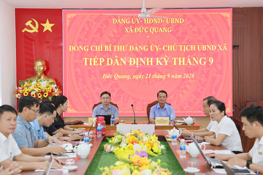 Xã Đức Quang: Tiếp công dân định kỳ góp phần nâng cao hiệu quả cải cách hành chính