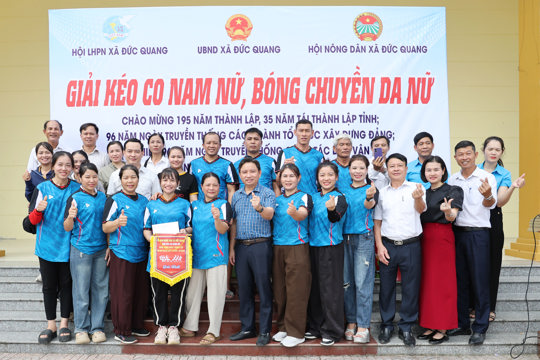 Thôn Quang Lộc vô địch giải Kéo co xã Đức Quang