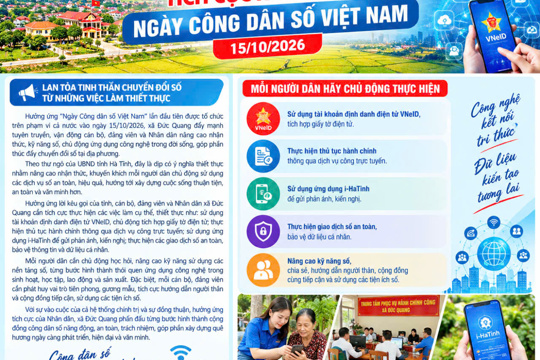 Đức Quang: Hưởng ứng Ngày Công dân số Việt Nam 15/10