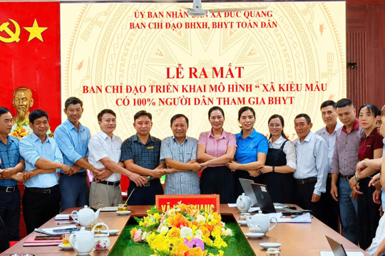 Đức Quang Ra mắt Ban Chỉ đạo triển khai mô hình “Xã kiểu mẫu có 100% người dân tham gia BHYT” 