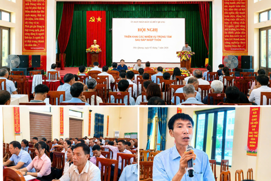 Xã Đức Quang triển khai các nhiệm vụ trọng tâm sau sáp nhập thôn