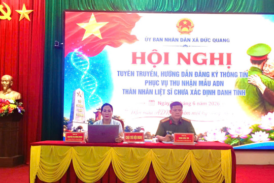 Đức Quang tuyên truyền, hướng dẫn đăng ký thông tin phục vụ thu nhận mẫu ADN thân nhân liệt sĩ chưa xác định danh tính
