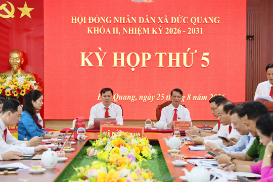 HĐND xã Đức Quang tổ chức kỳ họp thứ 5, khóa II, nhiệm kỳ 2026–2031