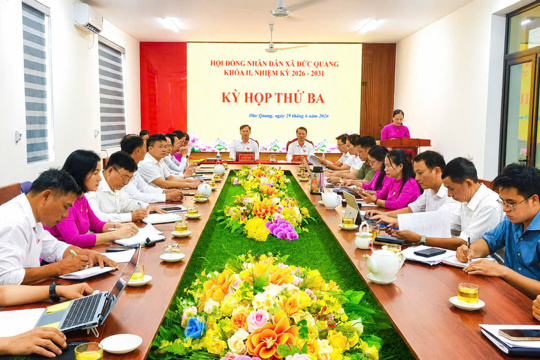 HĐND xã Đức Quang thông qua Nghị quyết sắp xếp, sáp nhập các thôn trên địa bàn
