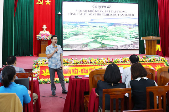 Đức Quang: Trên 100 đại biểu được tập huấn rà soát hộ nghèo, hộ cận nghèo năm 2026