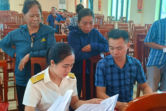 Xã Đức Quang triển khai công tác thu thuế xây dựng nhà ở tư nhân trên địa bàn