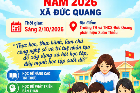 Đức Quang triển khai Tuần lễ hưởng ứng học tập suốt đời năm 2026 