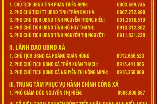 UBND xã Đức Quang công khai thông tin tiếp nhận phản ánh, kiến nghị về thủ tục hành chính 