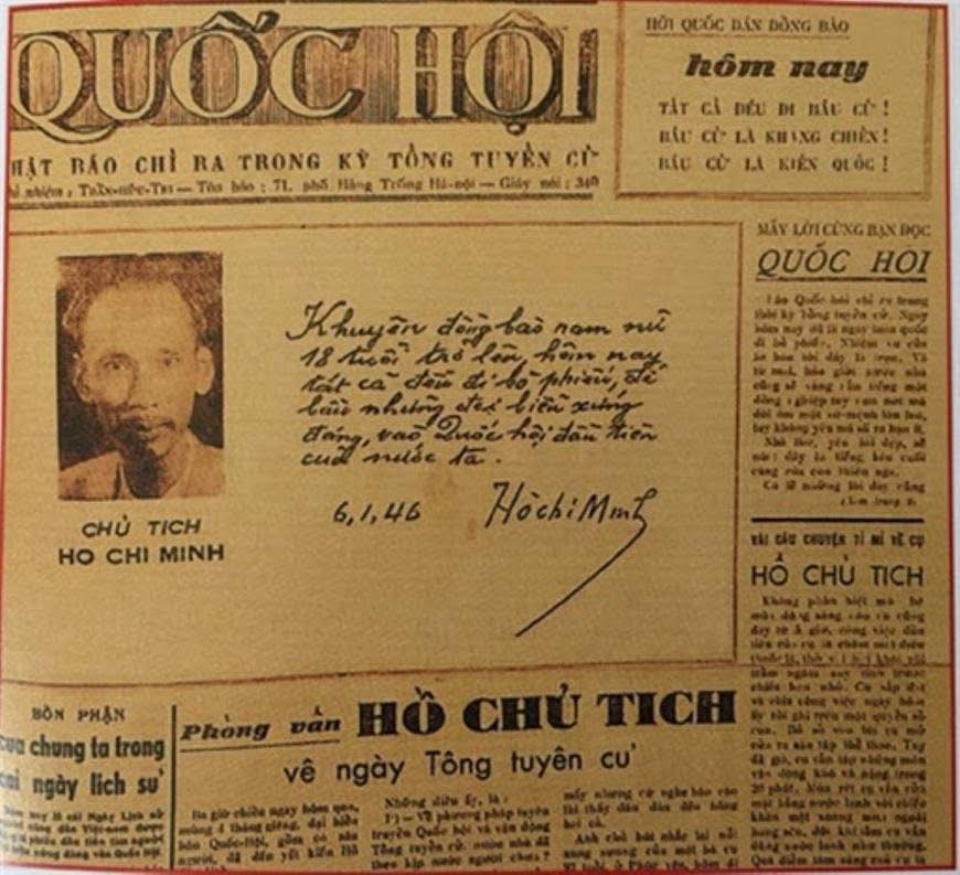 CHÀO MỪNG 80 NĂM NGÀY TỔNG TUYỂN CỬ ĐẦU TIÊN BẦU QUỐC HỘI VIỆT NAM(06/01/1946 – 06/01/2026) 