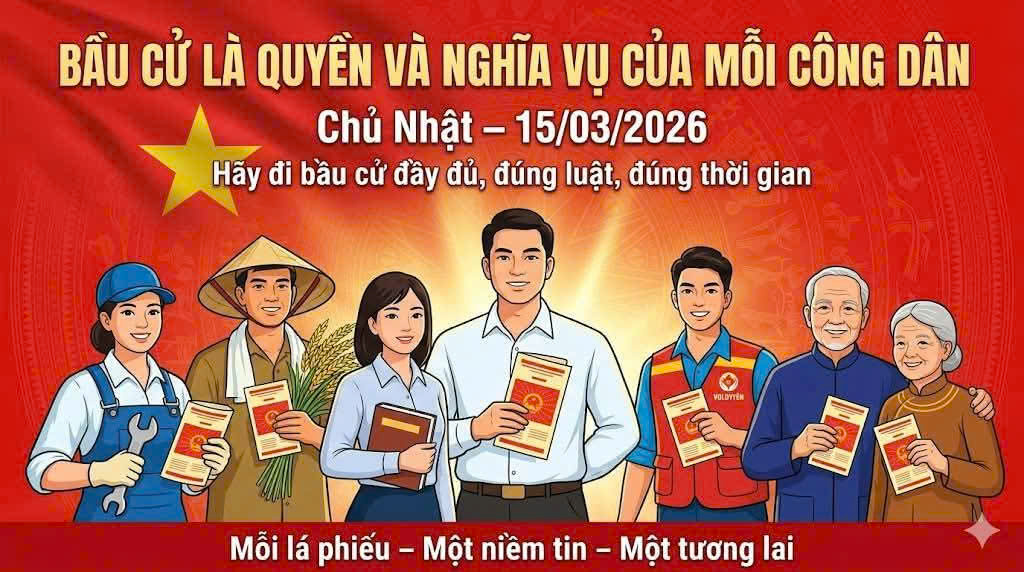 Quy trình bỏ phiếu bầu cử đại biểu Quốc hội Khóa XVI và đại biểu HĐND các cấp nhiệm kỳ 2026 - 2031 
